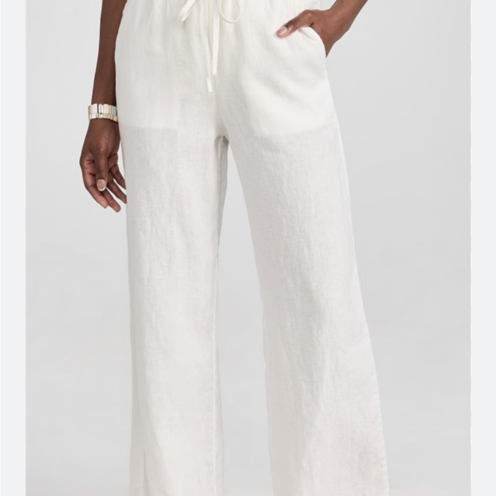 Nation LTD NWT Cream Tie Waist Pants Size Medium Womens